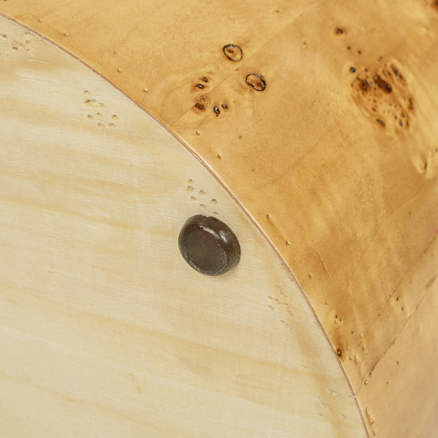 Nebula 29.5' Burl Accent Pillar Side Table, Warm Natural Brown Burl Wood