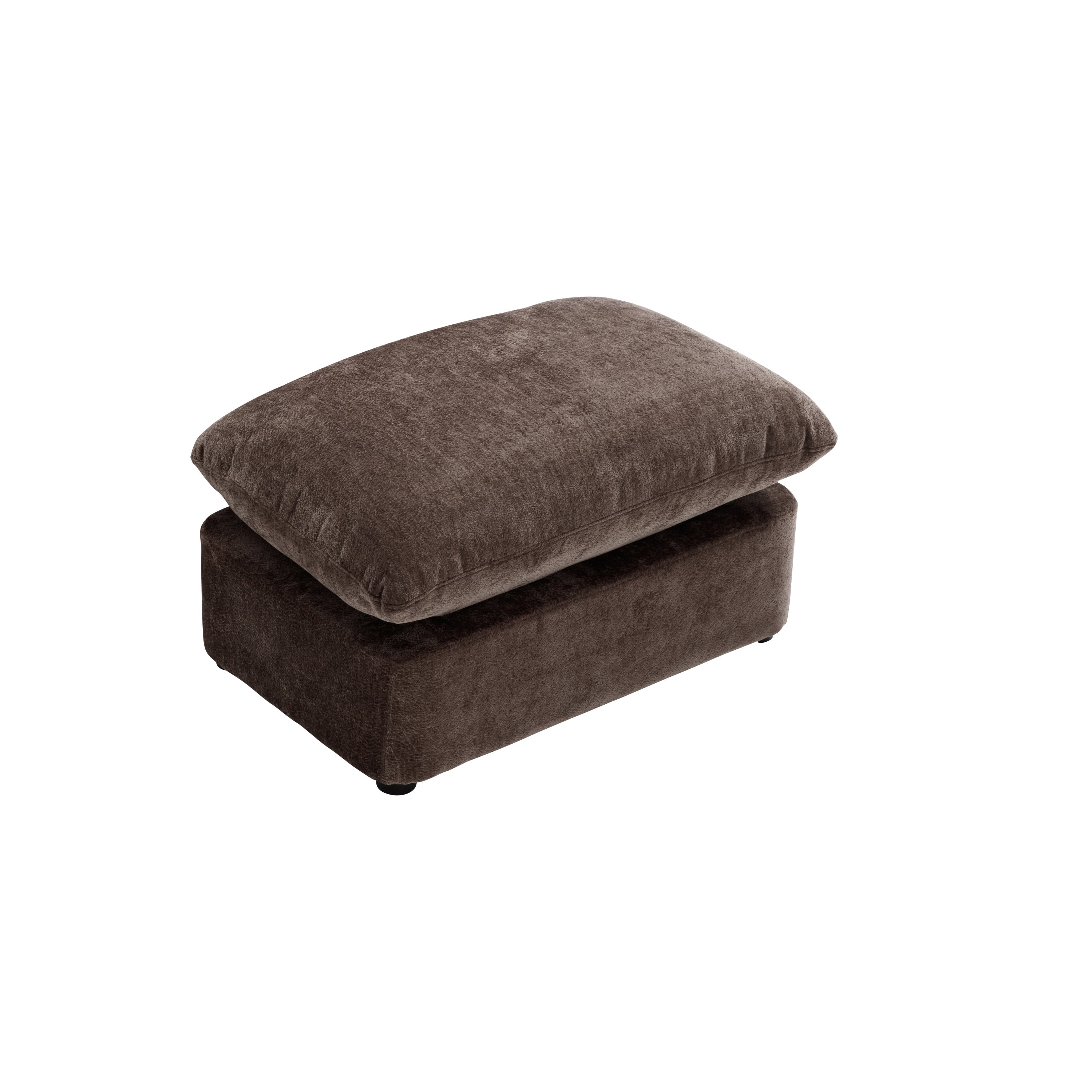 46.1" W Upholstered Oversized Swivel Accent Chair with Ottoman