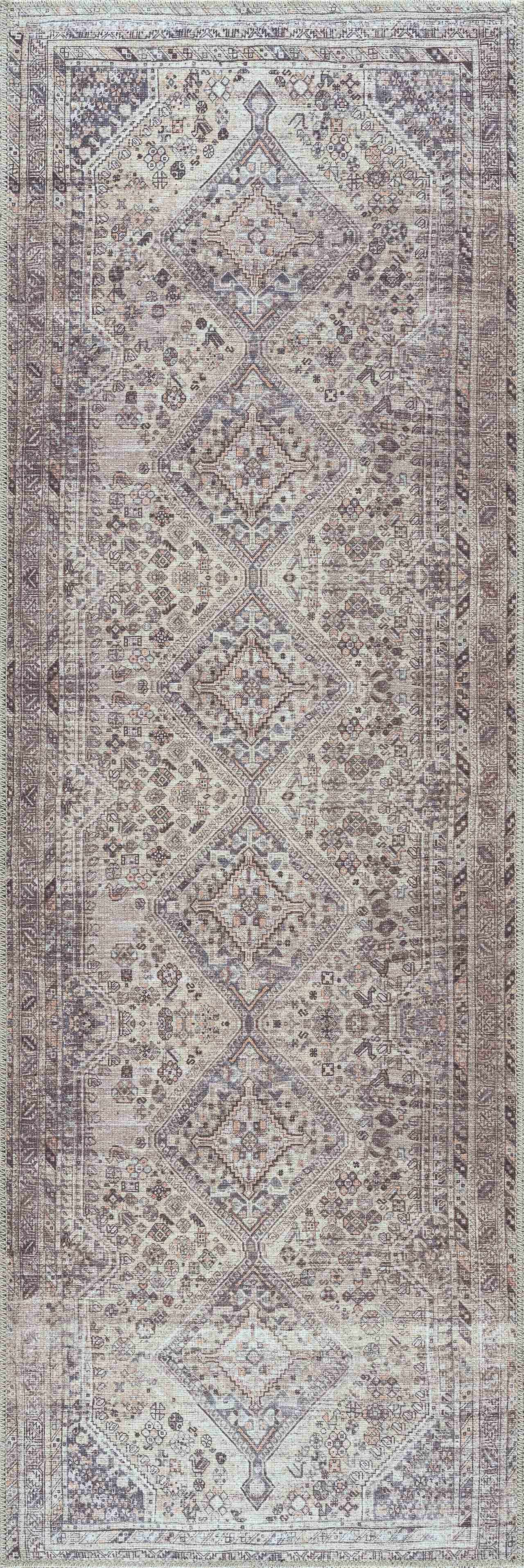 Barny Tan Washable Area Rug