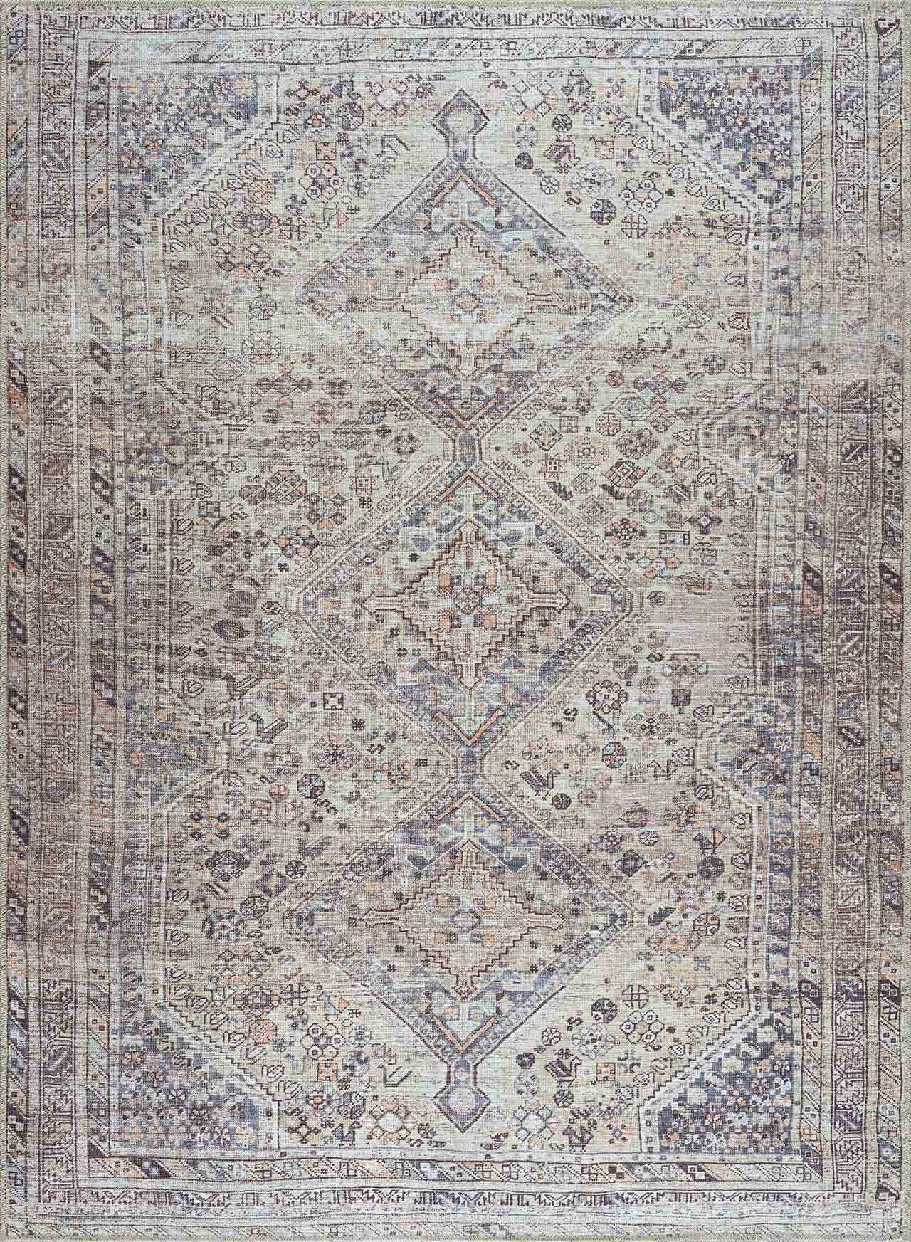 Barny Tan Washable Area Rug