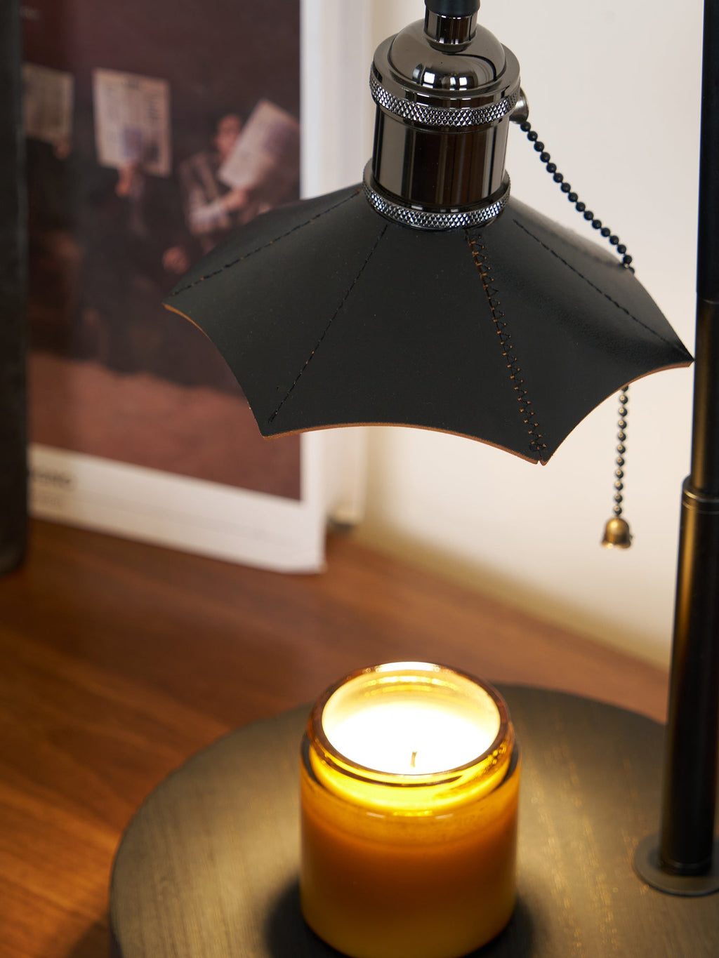 Cordero Wooden Stool Table Lamp 7.9"