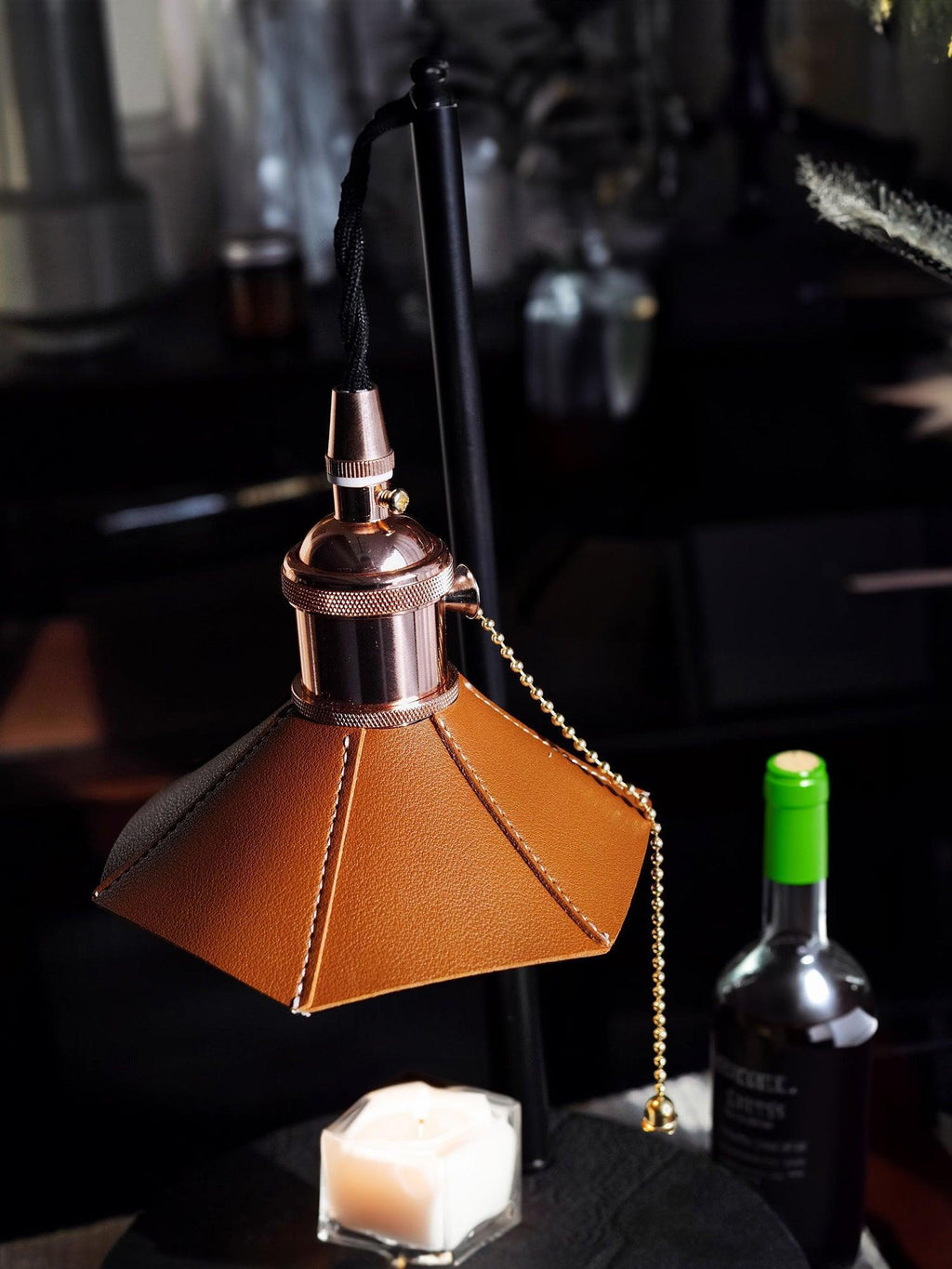 Cordero Wooden Stool Table Lamp 7.9"