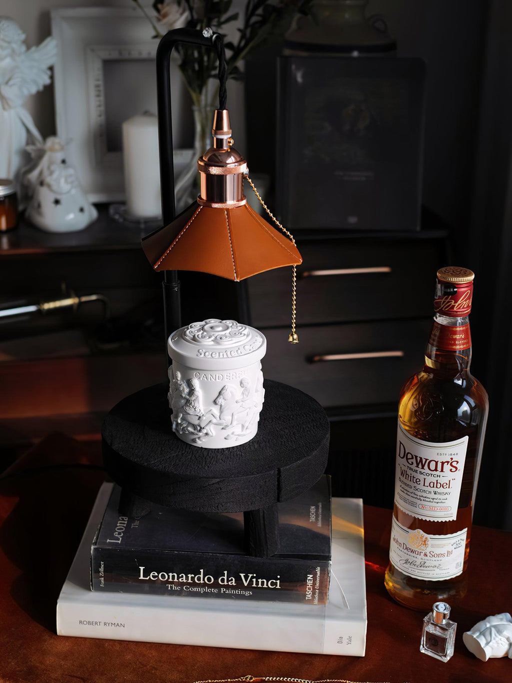 Cordero Wooden Stool Table Lamp 7.9"