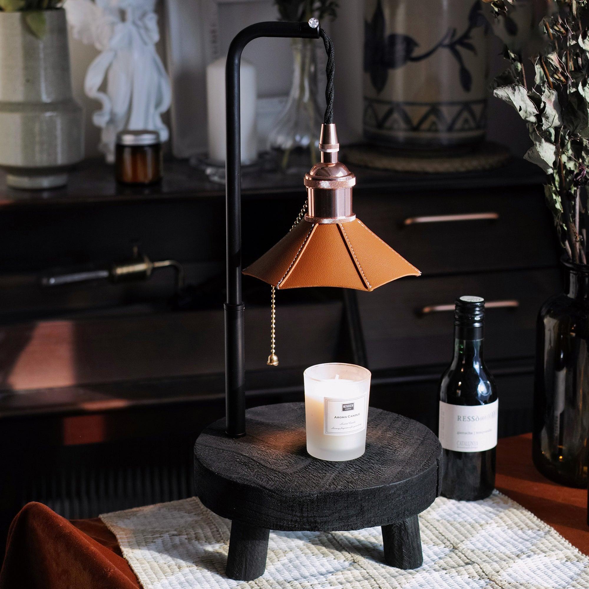 Cordero Wooden Stool Table Lamp 7.9"