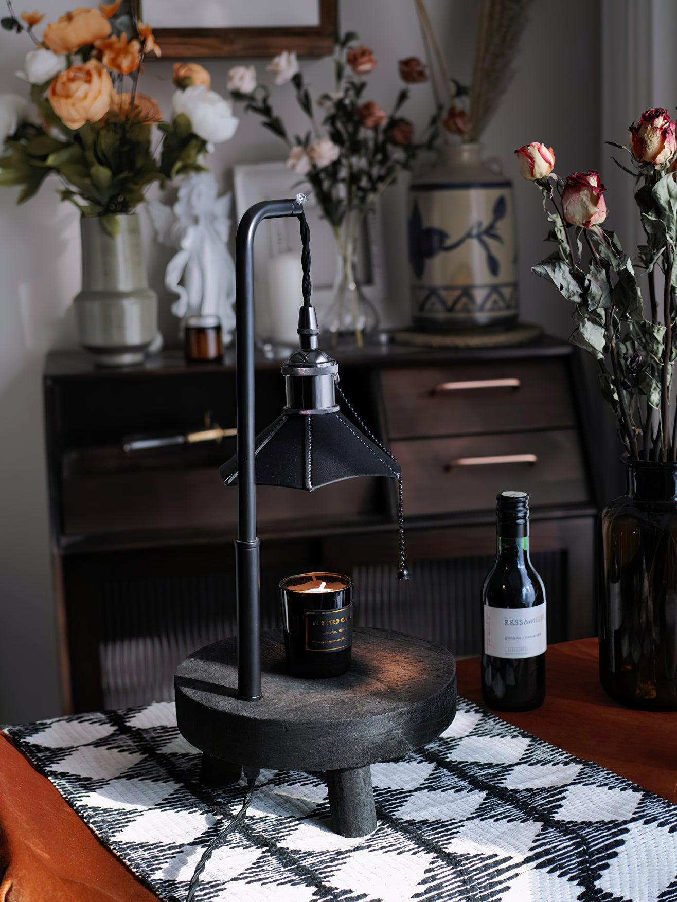 Cordero Wooden Stool Table Lamp 7.9"