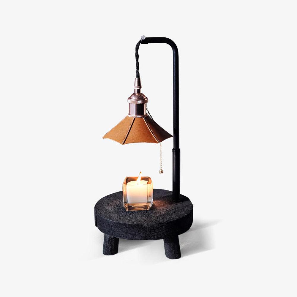 Cordero Wooden Stool Table Lamp 7.9"