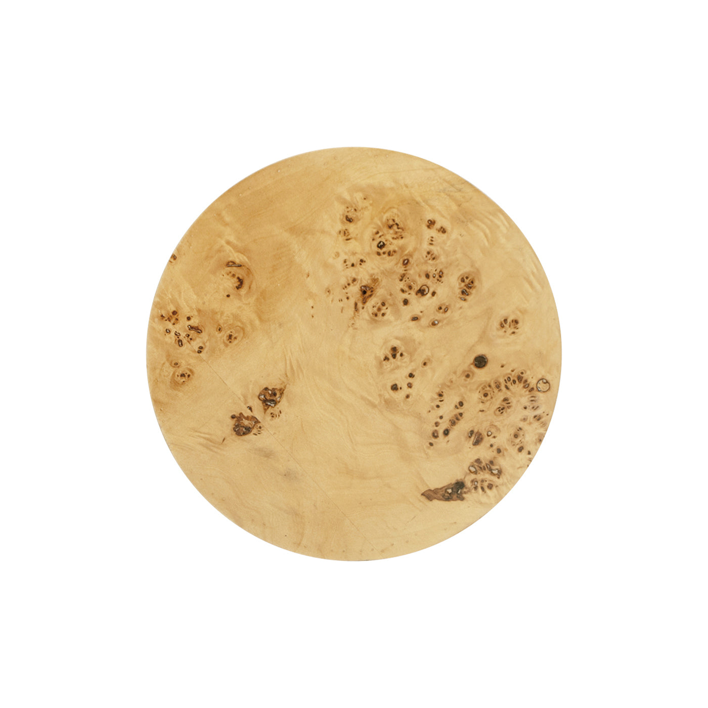 Nebula 29.5' Burl Accent Pillar Side Table, Warm Natural Brown Burl Wood