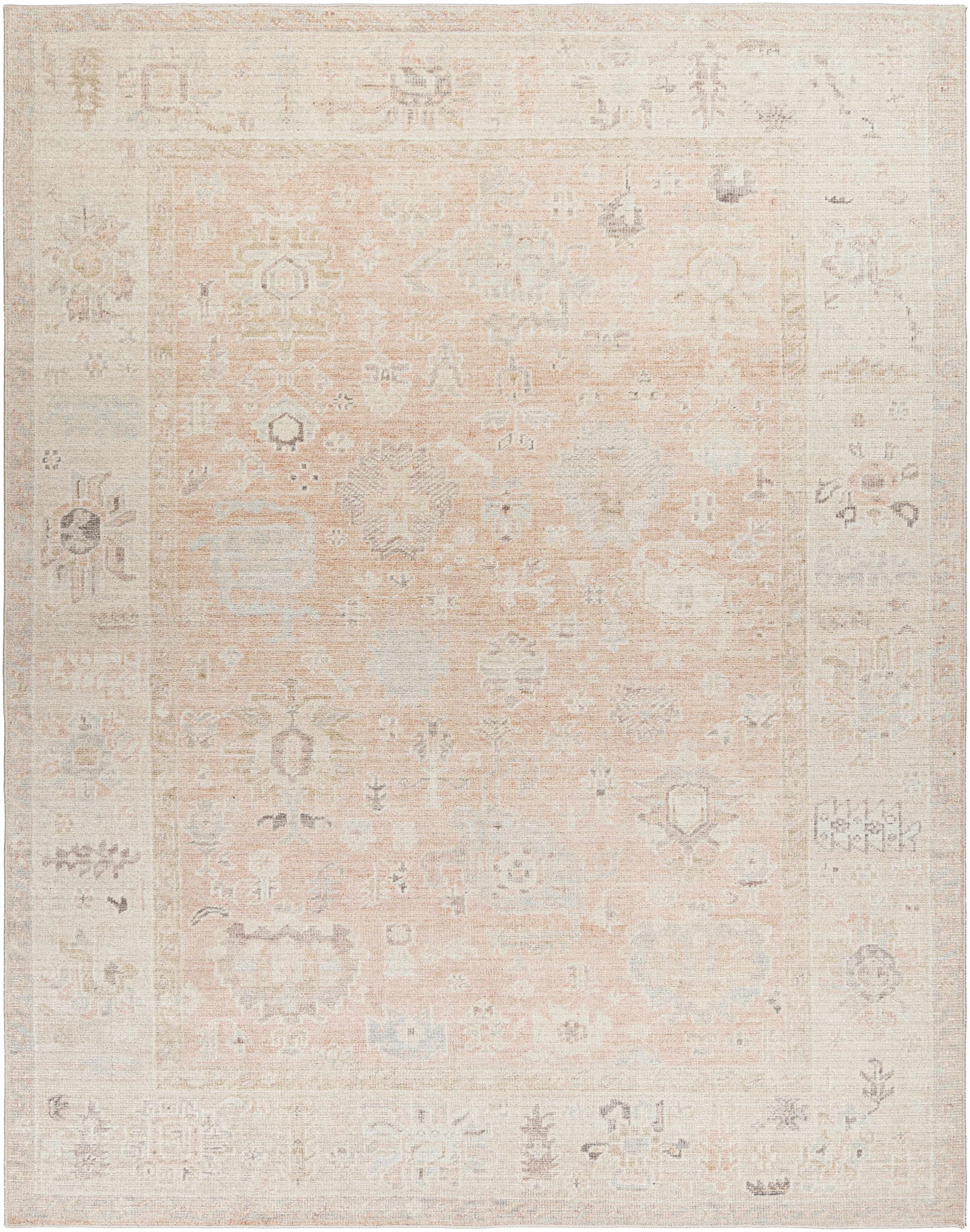 Marlene Damask Blush Area Rug - Becki Owens x Livabliss
